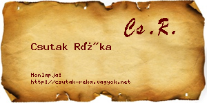 Csutak Réka névjegykártya